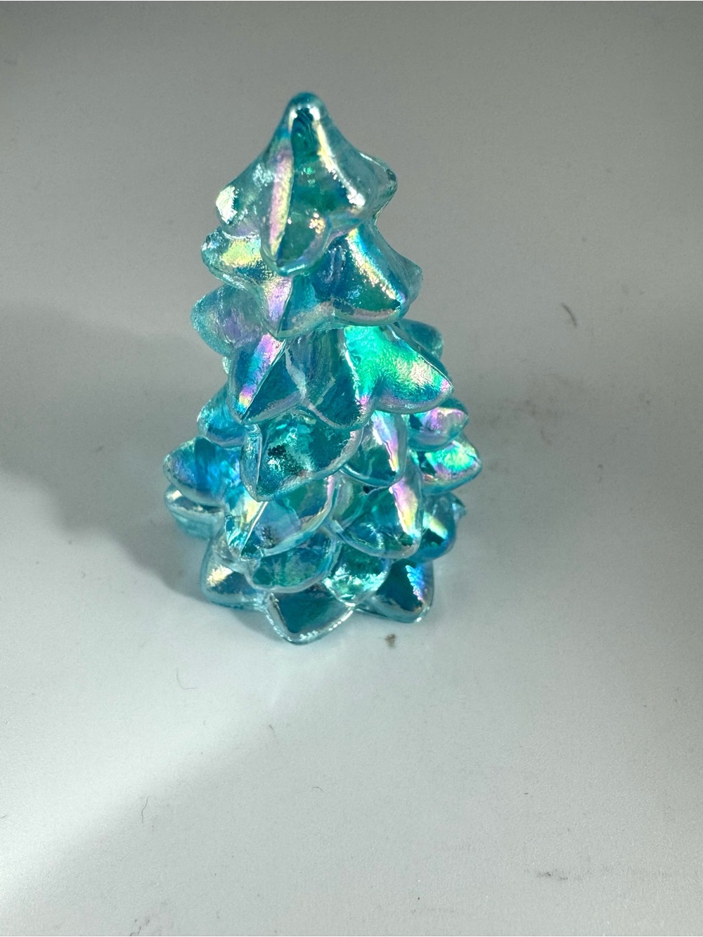 Blue iridescent Decorative Tree by Moser